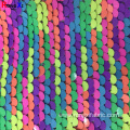 5mm Brand Rainbow Stretch mesh Multi Sequin Fabric